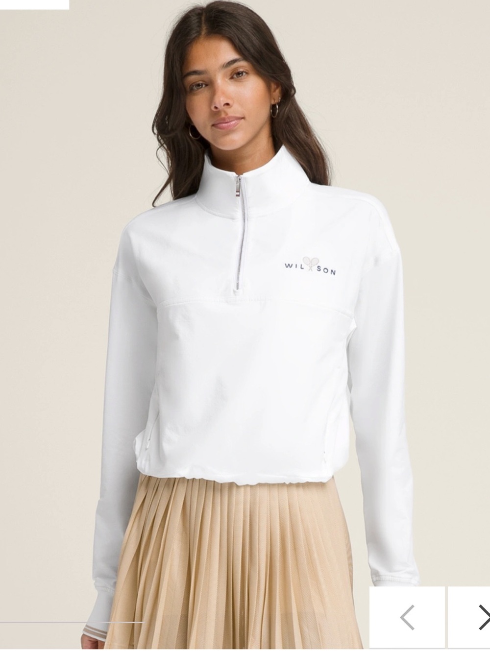 Wilson White Davenport Woven Popover NWT